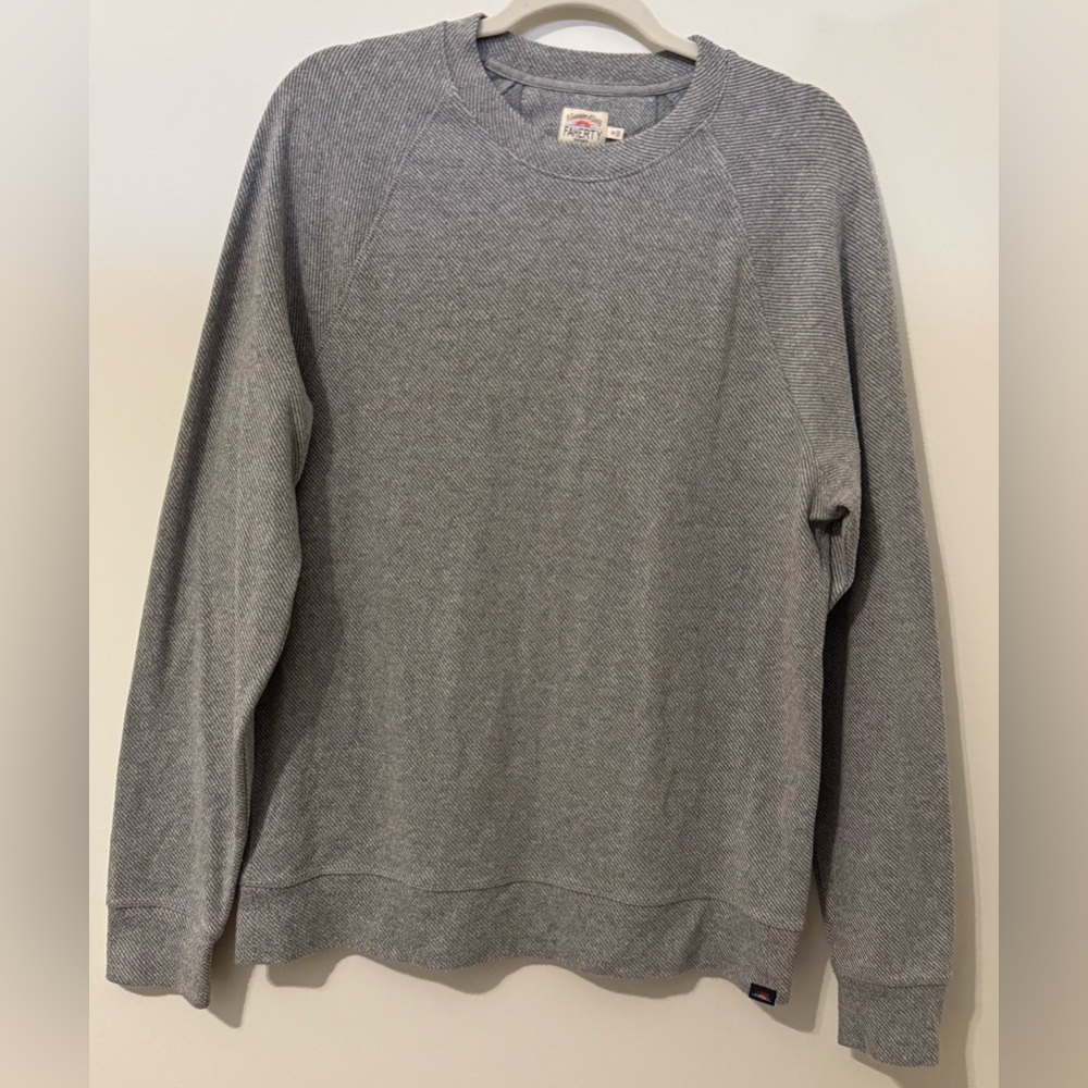 Faherty Women’s Raglan Gray Crewneck Sweater Size M